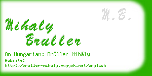 mihaly bruller business card