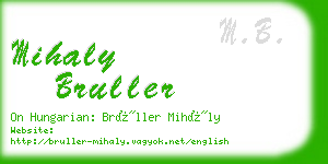 mihaly bruller business card